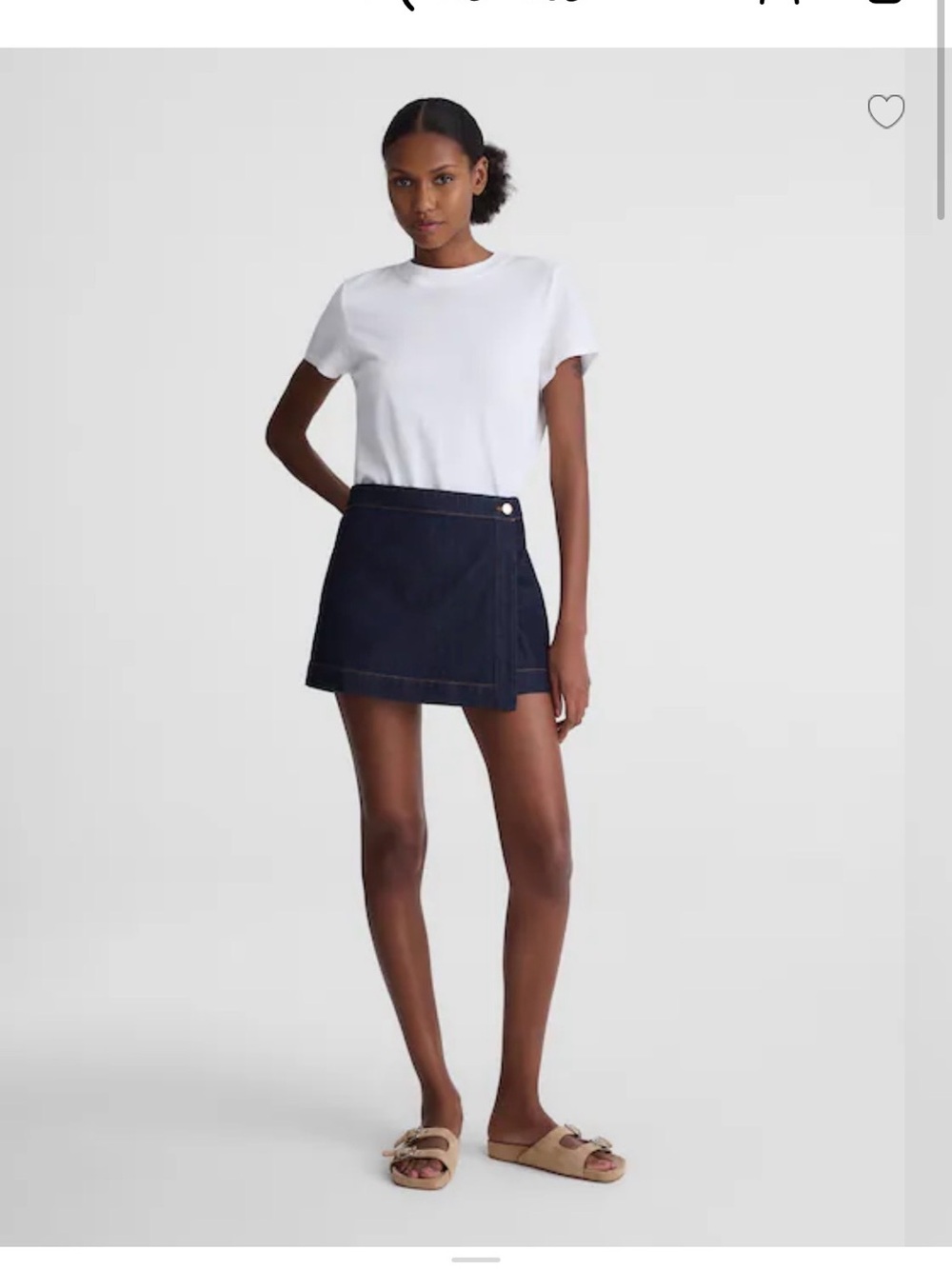 Madewell Dark Indigo Wrap Denim Mini Skort